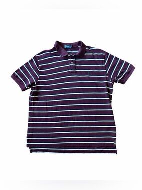 Polo Ralph Lauren Maroon Striped Polo Shirt XXL